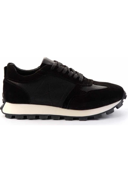 Siyah Siyah Süet Hakiki Deri Erkek Sneaker E01585731902 fiyatları