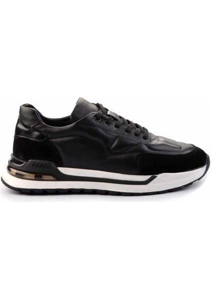 Siyah Napa Hakiki Deri Erkek Sneaker E01585712243