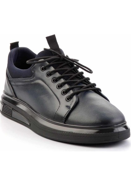 Lacivert Hakiki Deri Erkek Sneaker E01347030003 modelleri