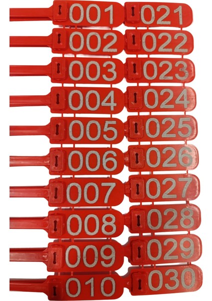 100 Adet Kırmızı Et Belirleme (Karkas) Kelepçesi 36CM fırsatları