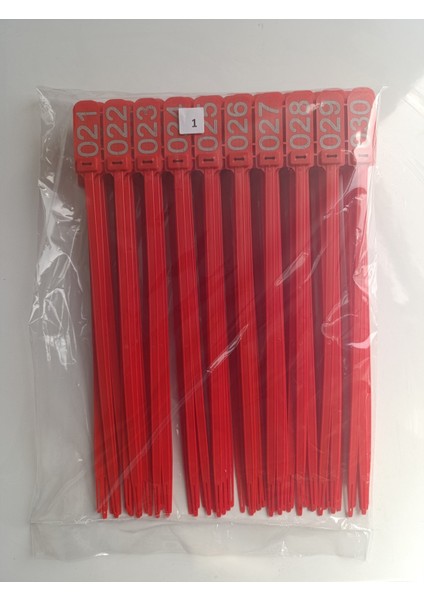 100 Adet Kırmızı Et Belirleme (Karkas) Kelepçesi 36CM indirimleri