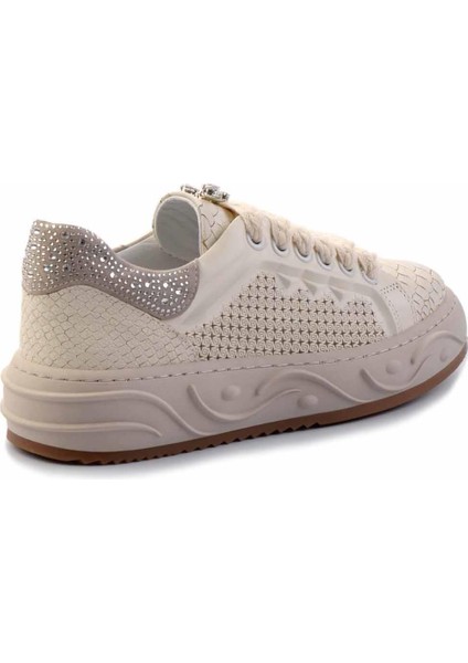 Bej Hakiki Deri Kadın Sneaker K01459702103 modelleri