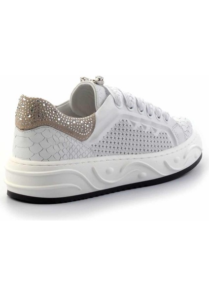 Beyaz Hakiki Deri Kadın Sneaker K01459702103 modelleri