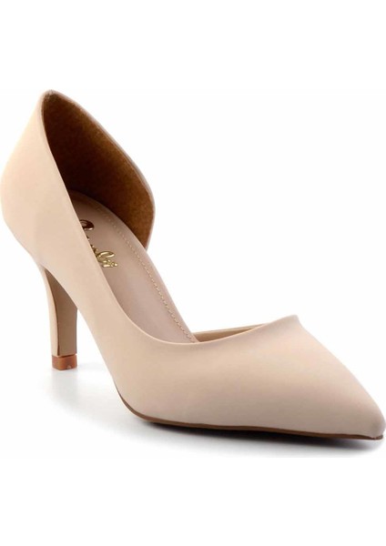 Bej Kumaş Kadın Klasik Topuklu Ayakkabı K01231363904 fiyatları