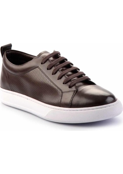 Kahve Antik Hakiki Deri Erkek Sneaker E01901254341 modelleri