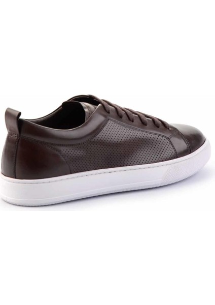 Kahve Antik Hakiki Deri Erkek Sneaker E01901254341 fırsatları