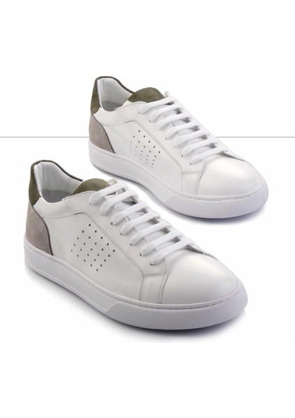 Beyaz Napa Hakiki Deri Erkek Sneaker E01901253443