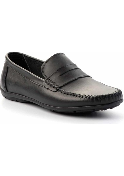 Siyah Hakiki Deri Erkek Loafer Ayakkabı E01439100203 modelleri