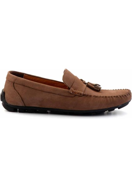 Kahve Nubuk Hakiki Deri Erkek Loafer Ayakkabı E01733033701