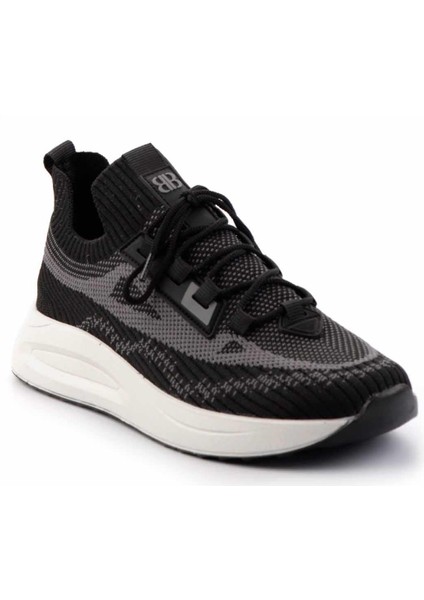 Siyah Beyaz Triko Erkek Sneaker E01768002382
