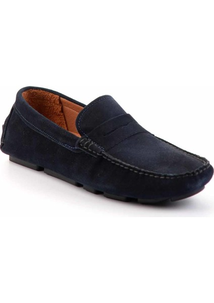 Lacivert Süet Hakiki Deri Erkek Loafer Ayakkabı E01902000302 modelleri