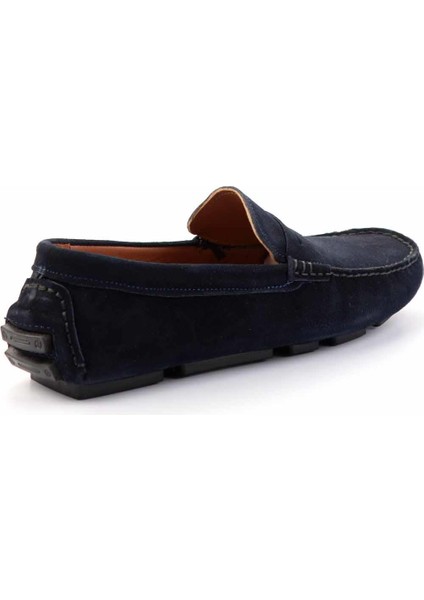 Lacivert Süet Hakiki Deri Erkek Loafer Ayakkabı E01902000302 fırsatları