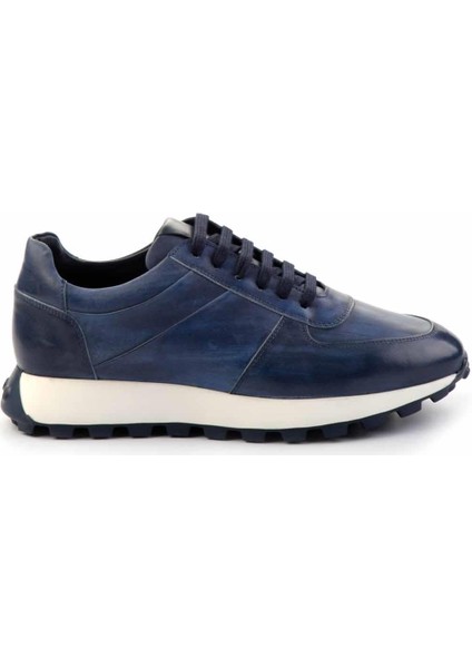 Indigo Nubuk Hakiki Deri Erkek Sneaker E01901630001