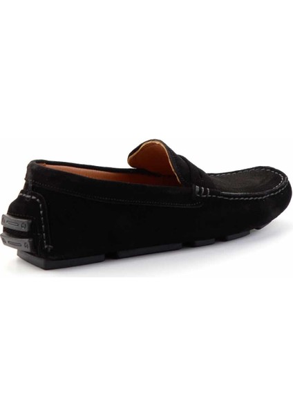 Siyah Süet Hakiki Deri Erkek Loafer Ayakkabı E01902000302 fırsatları