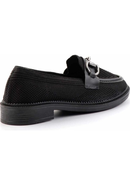 Siyah Triko Kadın Loafer Ayakkabı K01362245882 modelleri
