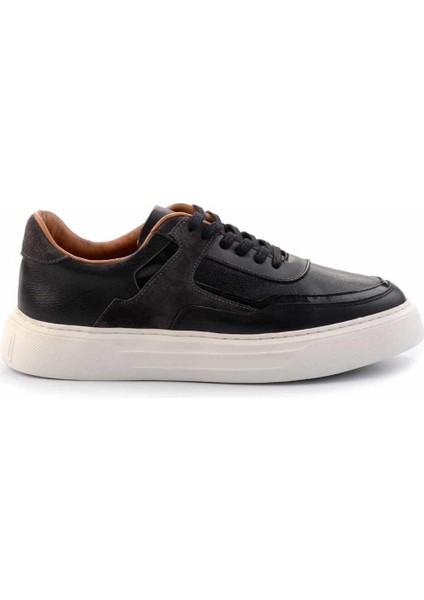 Siyah Hakiki Deri Erkek Sneaker E01549289203 fiyatları