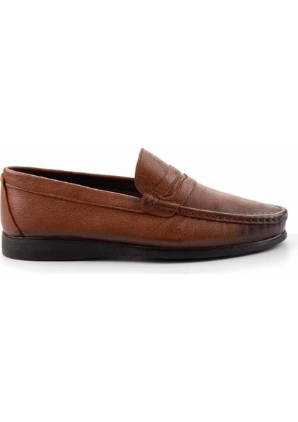Taba Hakiki Deri Erkek Loafer Ayakkabı E01556014103