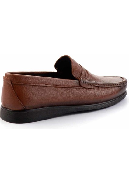 Taba Hakiki Deri Erkek Loafer Ayakkabı E01556014103