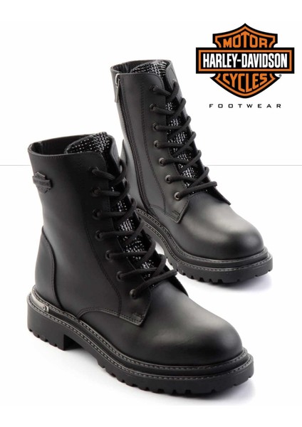 Black Hakiki Deri Kadın Bot & Bootie HD0777004203