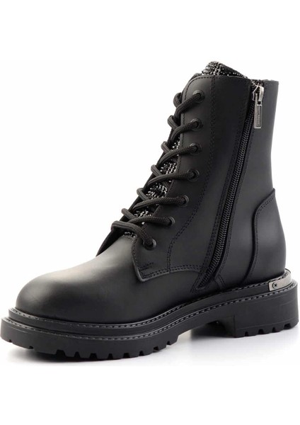 Black Hakiki Deri Kadın Bot & Bootie HD0777004203 indirimleri