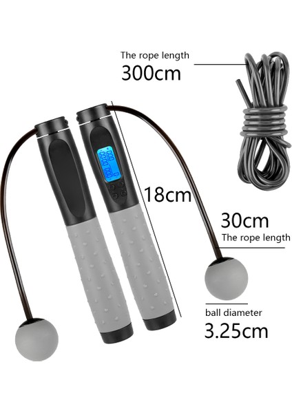 Fitness Bluetooth Atlama Ipi-Siyah Gri (Yurt Dışından)