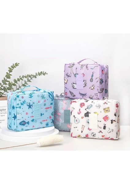 No.10 Stili Büyük Kapasiteli Taşınabilir El Makyaj Çantası Makyaj Çantası Kozmetik Saklama Çantası Seyahat Cilt Bakım Çantası Tuvalet Organizatör Yıkama Çantası (Yurt Dışından) modelleri