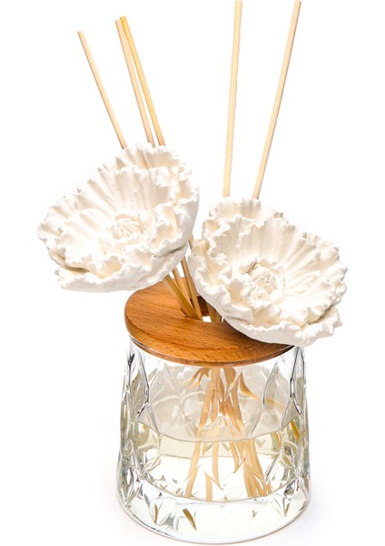 Kristal Cam Şişe Çiçek Taş Çubuklu Dark Amber Oda Kokusu fiyatları