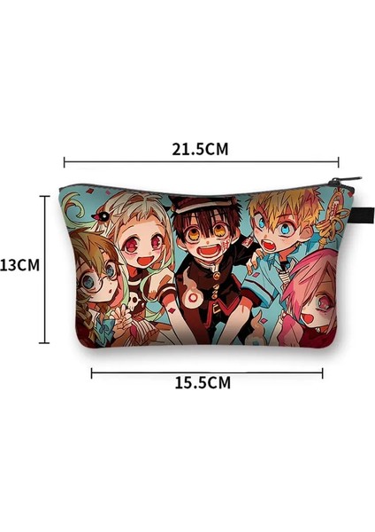 Kensen Shop SHZBDFSNHZJS12 Stili Anime Jibaku Shounen Hanako-Kun Kozmetik Durumda Kadın Makyaj Çantası Kız Nene Yashiro Kozmetik Çantası Makyaj Çantası Seyahat Çantaları (Yurt Dışından)