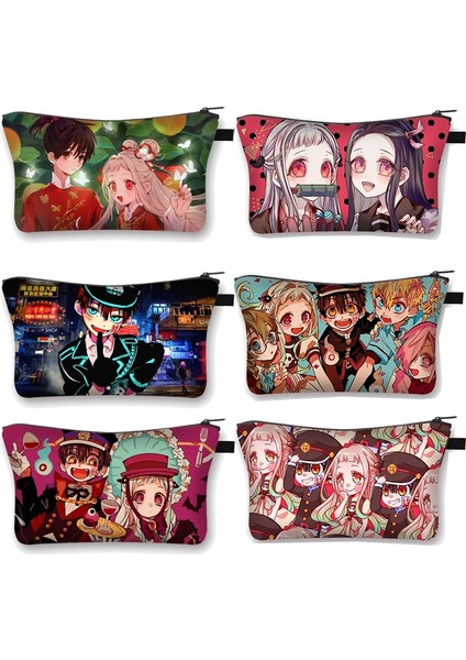 Kensen Shop SHZBDFSNHZJS12 Stili Anime Jibaku Shounen Hanako-Kun Kozmetik Durumda Kadın Makyaj Çantası Kız Nene Yashiro Kozmetik Çantası Makyaj Çantası Seyahat Çantaları (Yurt Dışından)