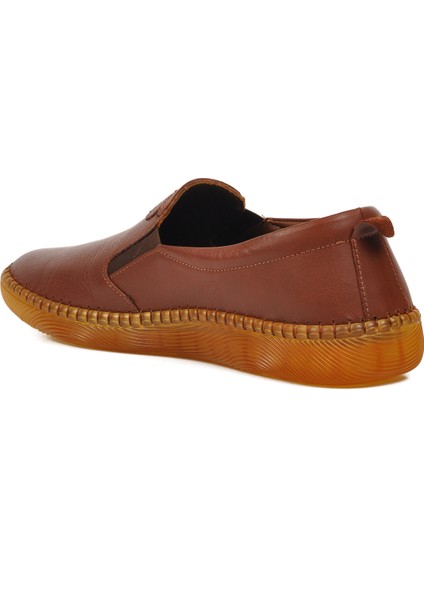 Premium 04035 Taba Hakiki Deri Kadın Günlük Ayakkabı fırsatları