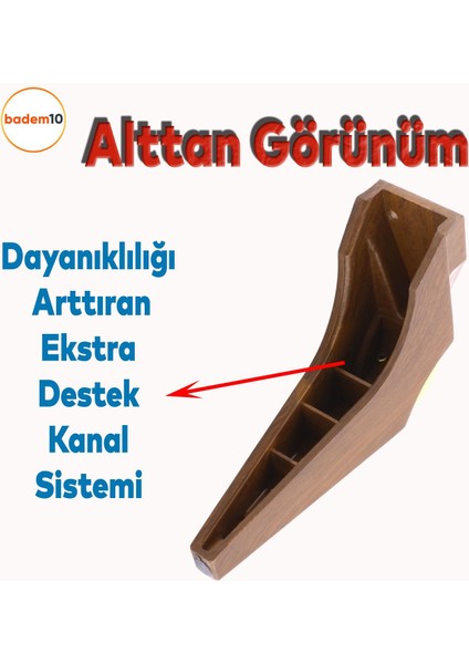 Salkım Mobilya Oturma Grubu Kanepe Sehpa Tv Ünitesi Koltuk Ayağı Baza Ayakları Ceviz Altın 19 cm fırsatları