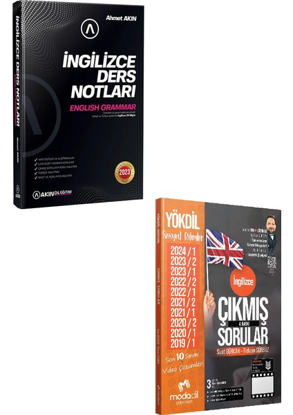 Akın Dil 2024 Akın Dil Ingilizce Ders Notları+Modadil Yökdil Sosyal Bilimler Çıkmış Sorular