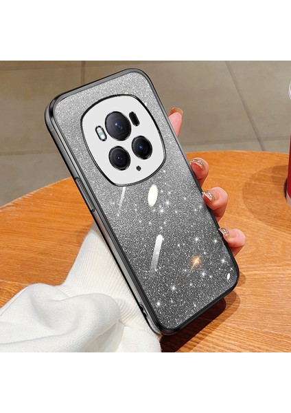 Honor Magic 6 Pro Için Uygun, Yüksek Kali Yumuşak Silikon Arka Kapaklı Şeffaf Elektroliz Parıltılı Cep Telefonu Kılıfı (Yurt Dışından)