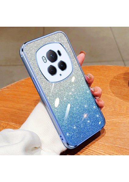 Honor Magic 6 Pro Için Uygun, Yüksek Kali Yumuşak Silikon Arka Kapaklı Şeffaf Elektroliz Parıltılı Cep Telefonu Kılıfı (Yurt Dışından)