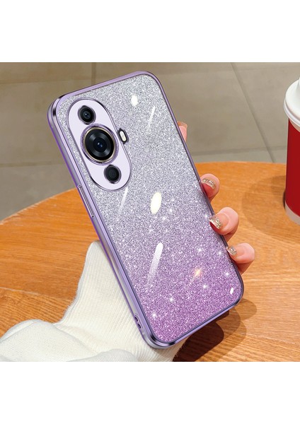 Huawei Nova 11 Pro Için Galvanik Parıltı Lüks Yumuşak Silikon Kılıf (Yurt Dışından)