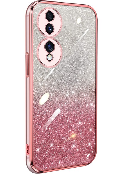 Honor 70 Için Uygun Şeffaf Elektroliz Parıltılı Cep Telefonu Kılıfı Yeni Yüksek Kali Yumuşak Silikon Arka Kapak (Yurt Dışından) modelleri