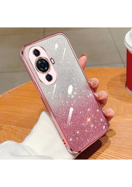 Huawei Nova 11 Pro Için Galvanik Parıltı Lüks Yumuşak Silikon Kılıf (Yurt Dışından)