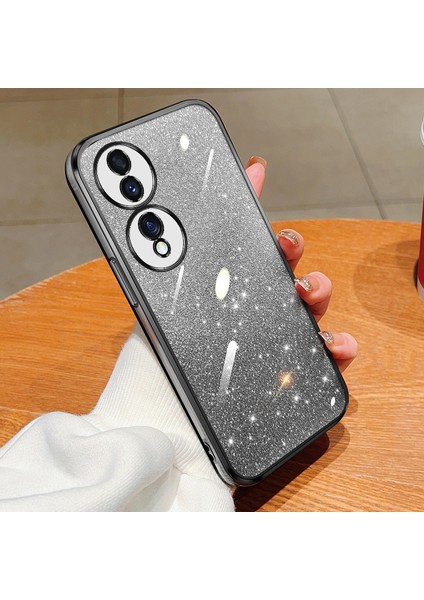 Honor 70 Için Uygun Şeffaf Elektroliz Parıltılı Cep Telefonu Kılıfı Yeni Yüksek Kali Yumuşak Silikon Arka Kapak (Yurt Dışından)