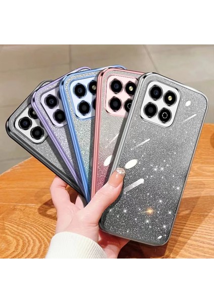 Honor X8B Için Uygun, Yüksek Kali Yumuşak Silikon Arka Kapaklı, Şeffaf, Elektrolizle Kaplanmış Parıltılı Cep Telefonu Kılıfı (Yurt Dışından) fiyatları