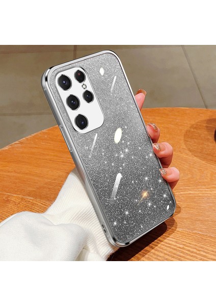 Sansung Galaxy S22 Ultra Elektroliz Kaplama Parıltılı Lüks Yumuşak Silikon Kılıf Için Uygundur (Yurt Dışından)