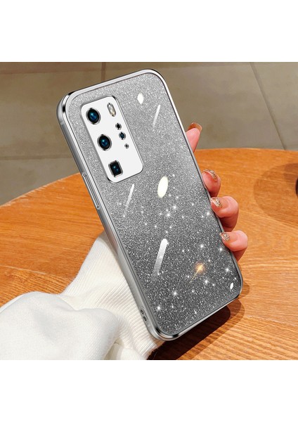 Huawei P40 Pro Için Uygun Elektrolizle Kaplanmış Parıltılı Lüks Yumuşak Silikon Kılıf (Yurt Dışından)