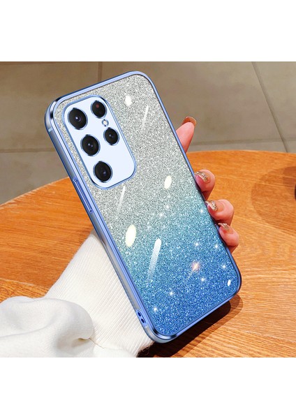 Sansung Galaxy S23 Ultra Elektroliz Kaplama Parıltılı Lüks Yumuşak Silikon Kılıf Için Uygundur (Yurt Dışından)