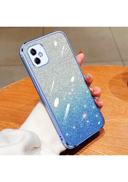 Samsung Galaxy A05 Elektroliz Kaplama Parıltılı Lüks Yumuşak Silikon Kılıf Için Uygundur (Yurt Dışından)