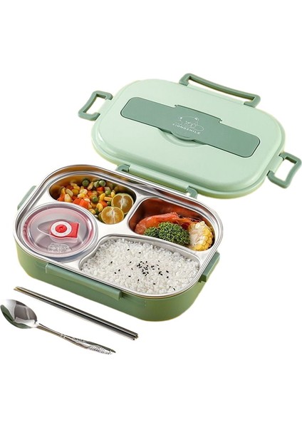 304 Yalıtımlı 4 Izgara Bento Kutusu Dahili Masa Kutusu (Yurt Dışından)