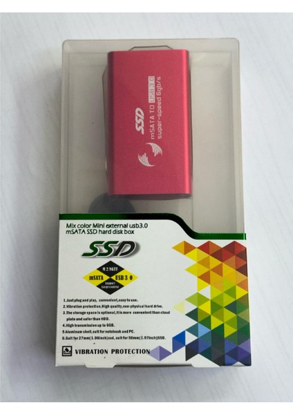 Msata Kutu M-Sata SSD Kutusu Harici Msata SSD Kutusu USB 3.0 Msata Kutu