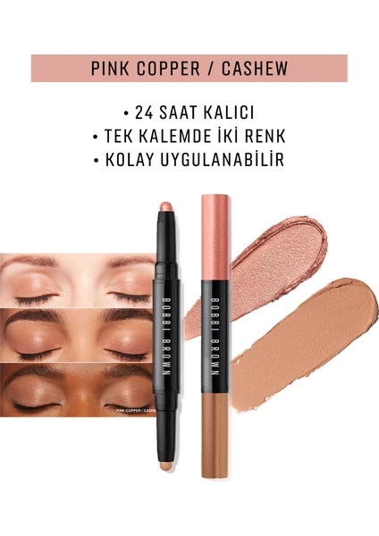 Bobbi Brown Çift Taraflı Long-Wear Cream Shadow Stick Kalem Far - Pink Copper/Cashew 716170302539