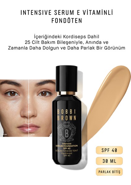 Intensive Serum E Vitaminli Fondöten Spf 40 Parlak Bitiş 30 ml - Natural (N-052) 716170229164