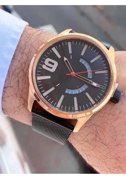 erkek Hasır Kordon Kol Saati