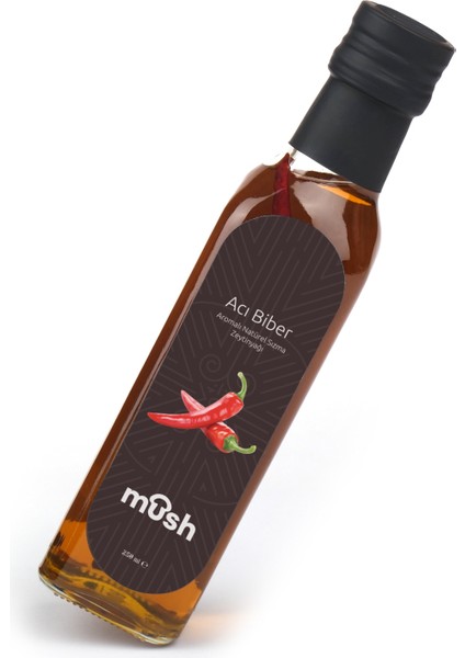 mush Acı Biber Aromalı Natürel Sızma Zeytinyağı (250 ml)