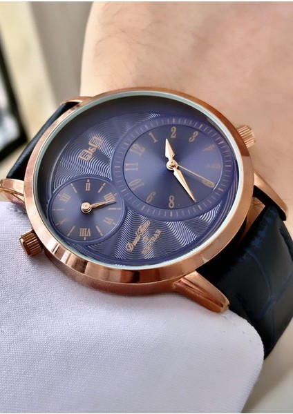 Q&Q erkek Deri Kordon Kol Saati